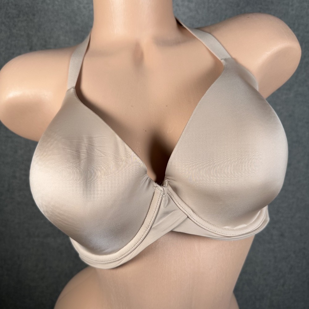 Maidenform 38D Bra Beige Underwire Cross Cross Back Adjustable Back Closure